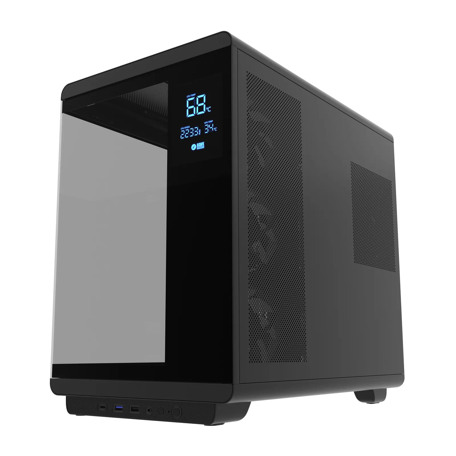 HC710 1200W 80+ Gold ARGB 水族箱 ATX 中塔 黑色 2