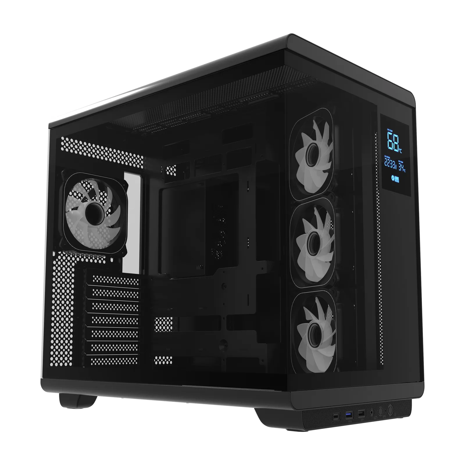 HC710 850W 80+ Bronze ARGB 水族馆 ATX Mid Tower 黑色 1