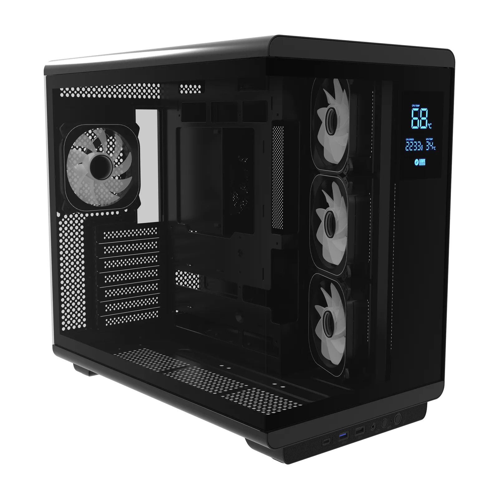 HC710 850W 80+ Bronze ARGB 水族馆 ATX Mid Tower 黑色 7