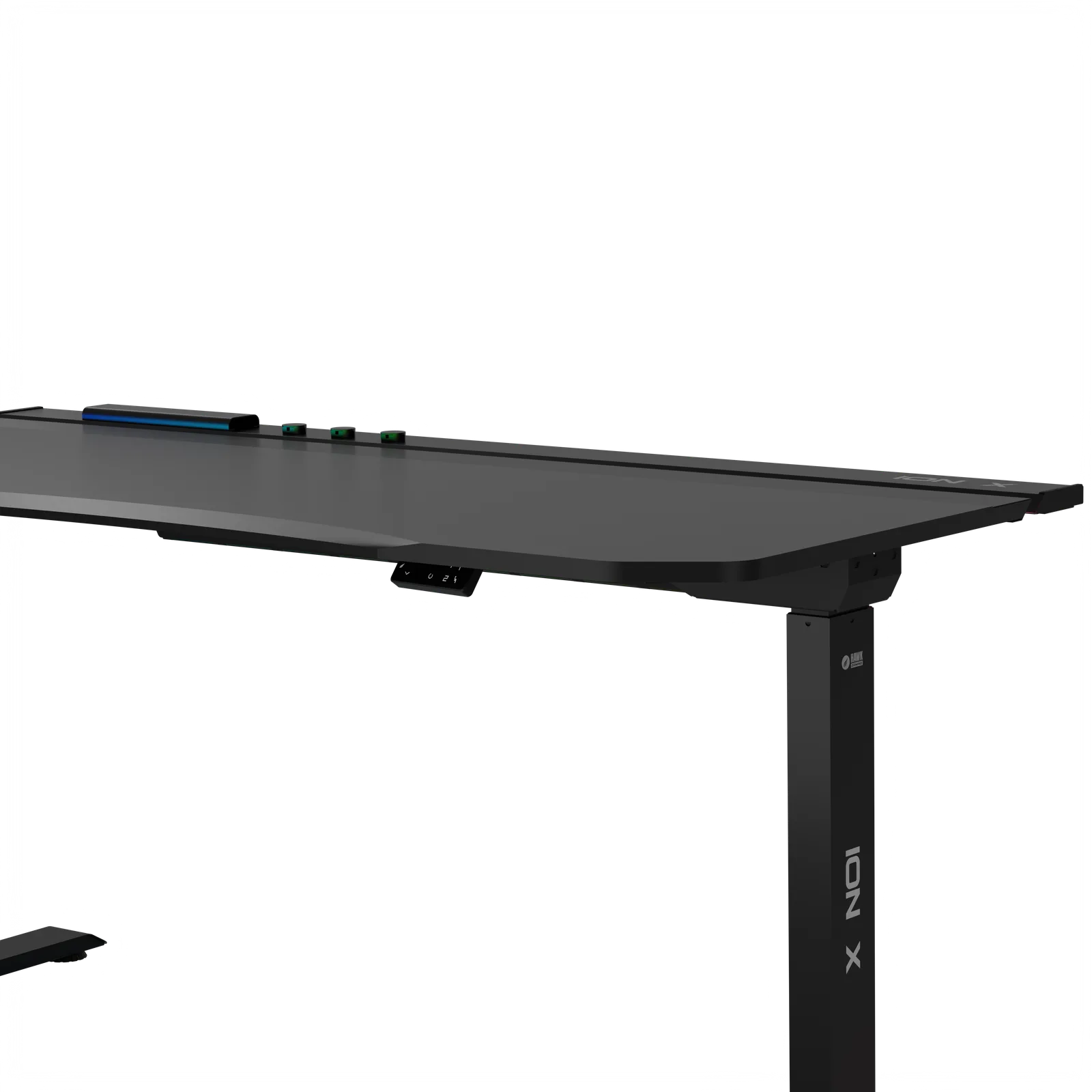 ION X ذو المحركات المزدوجة قابل لتعديل الارتفاع RGB 160x80 أسود مكتب العمل و 1