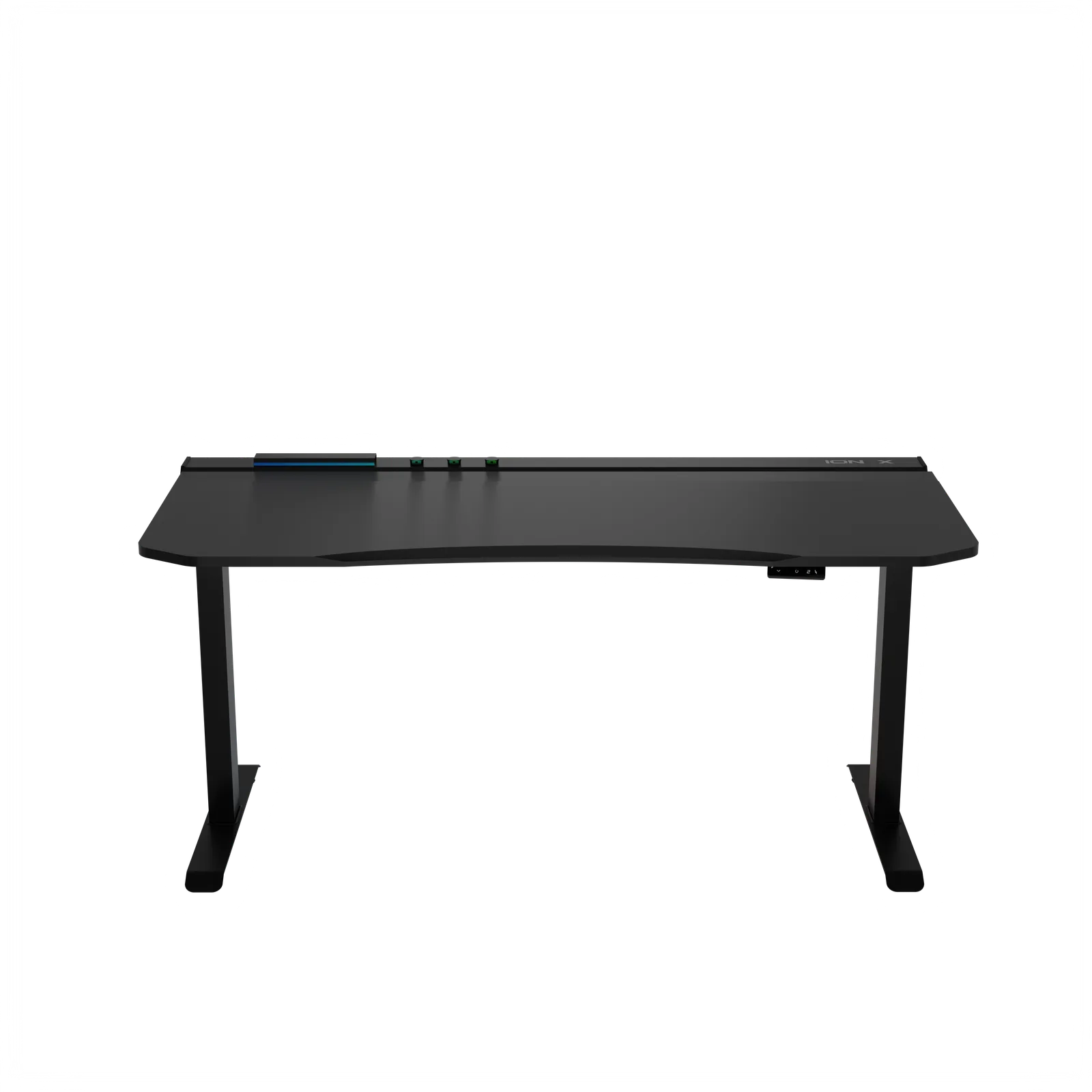 ION X ذو المحركات المزدوجة قابل لتعديل الارتفاع RGB 160x80 أسود مكتب العمل و 9